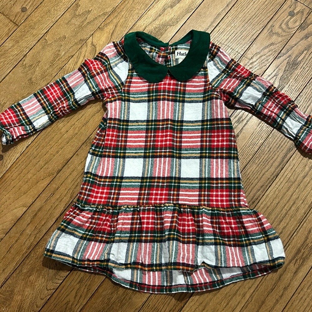 Harley flannel Peter Pan collar dress